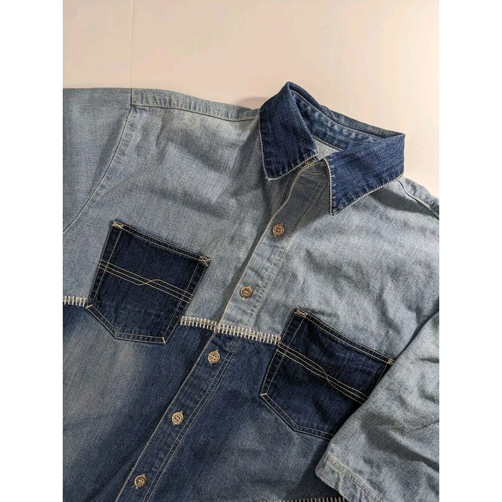 Muka Jeans Men's‎ Baggy Denim Shirt Large